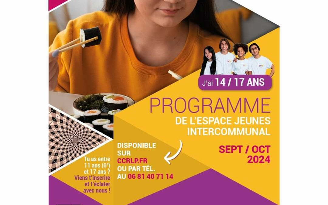 PROGRAMME DE L’ESPACE JEUNES INTERCOMMUNAL –              14-17 ANS