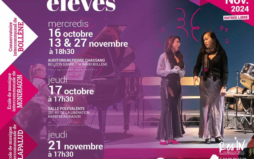 CALENDRIER OCTOBRE – NOVEMBRE  DES AUDITIONS DE MUSIQUE