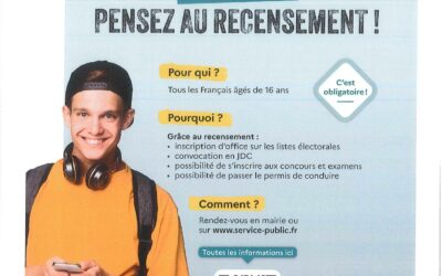 BIENTÔT 16 ANS ? PENSEZ AU RECENSEMENT !