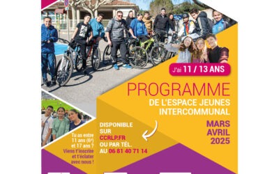 PROGRAMME  MARS-AVRIL 11/13 ANS ESPACE JEUNES INTERCOMMUNAL