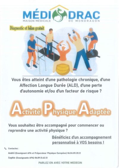 ACTIVITÉ PHYSIQUE ADAPTÉE / MEDIDRAC MAISON MEDICALE DE MONDRAGON