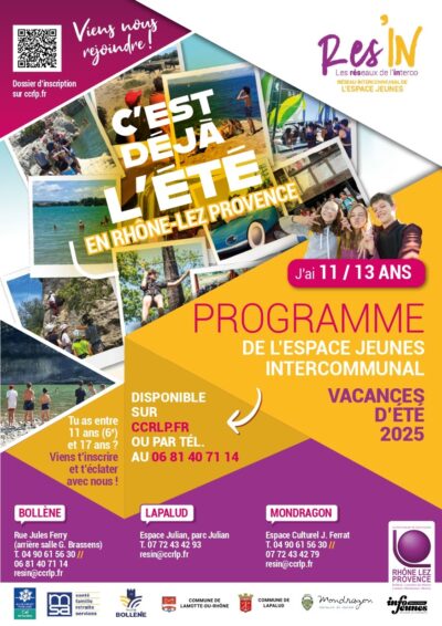 PROGRAMME 11/13 ANS ÉTÉ 2025 / RÉSEAU DES ESPACES JEUNES