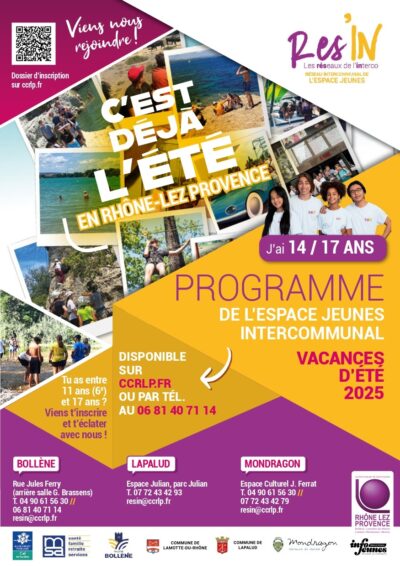 PROGRAMME 14/17 ANS ÉTÉ 2025 / RÉSEAU DES ESPACES JEUNES