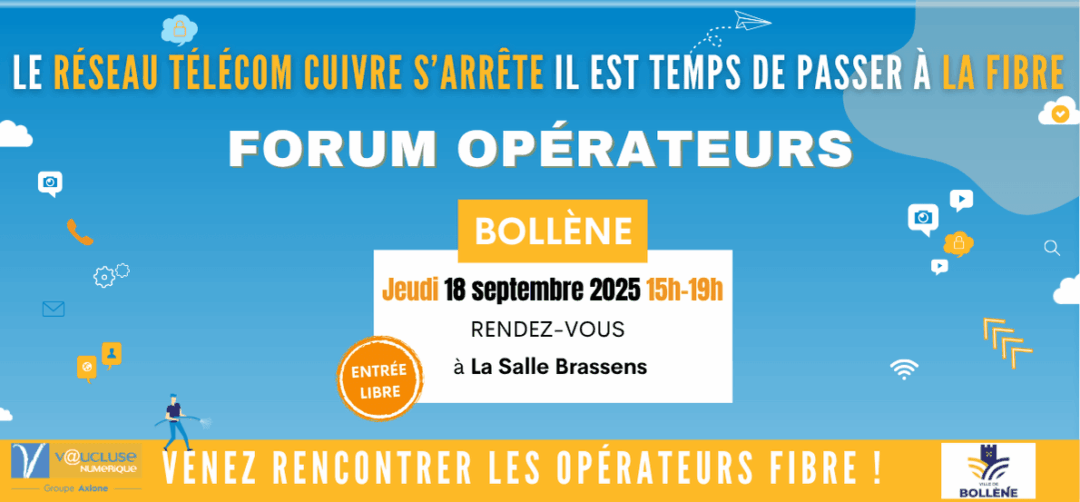 LE RÉSEAU TÉLÉCOM CUIVRE S’ARRÊTE SUR VOTRE COMMUNE IL EST TEMPS DE PASSER A LA FIBRE !