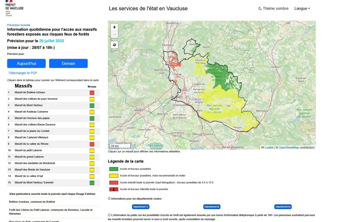COMMUNIQUE DE PRESSE / VIGILANCE FEUX DE FORETS – RISQUE INCENDIE