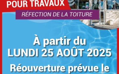 FERMETURE DE L’ESPACE AQUATIQUE INTERCOMMUNAL POUR TRAVAUX