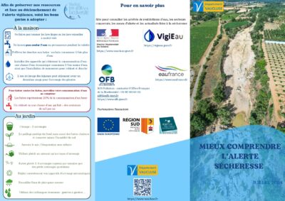 VIGILANCE SÉCHERESSE VAUCLUSE