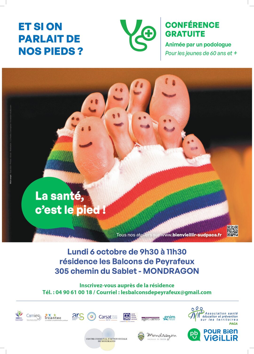 ET SI ON PARLAIT DE NOS PIEDS ? CONFÉRENCE GRATUITE INSCRIPTION AU 04.90.61.00.18