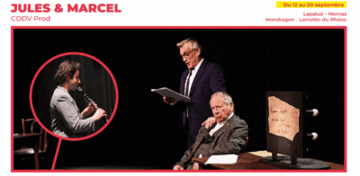 LA TOURNEE DES VILLAGES 2025 – CDDV SPECTACLE JULES ET MARCEL DIMANCHE 14 SEPTEMBRE 17H AU THÉÂTRE DE VERDURE À MONDRAGON