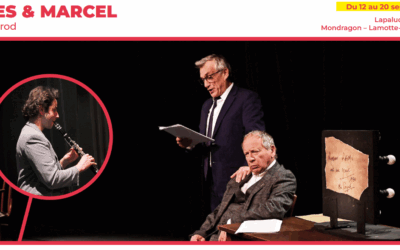 LA TOURNEE DES VILLAGES 2025 – CDDV SPECTACLE JULES ET MARCEL DIMANCHE 14 SEPTEMBRE 17H AU THÉÂTRE DE VERDURE À MONDRAGON