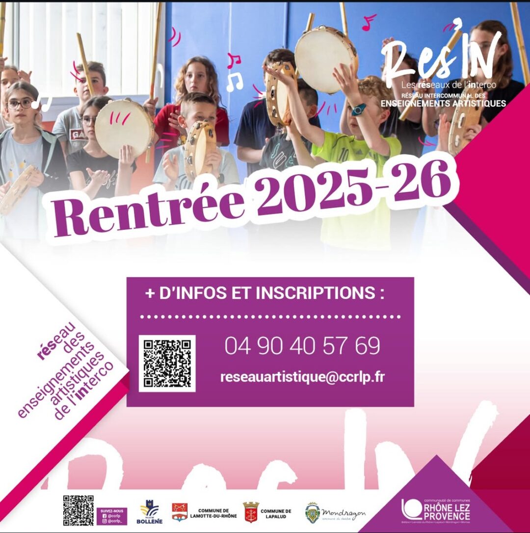 RENTRÉE 2025-2026 / RÉSEAU DES ENSEIGNEMENTS ARTISTIQUES DE L&rsquo;INTERCO