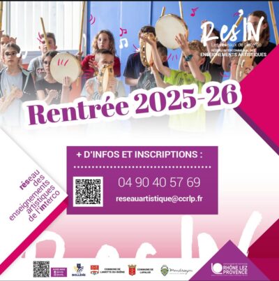 RENTRÉE 2025-2026 / RÉSEAU DES ENSEIGNEMENTS ARTISTIQUES DE L&rsquo;INTERCO