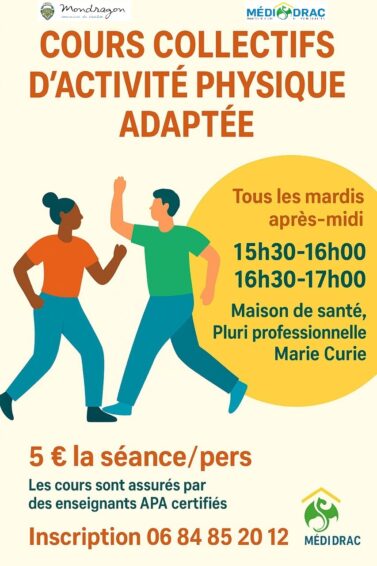 COURS COLLECTIFS D’ACTIVITÉ PHYSIQUE ADAPTÉE MÉDIDRAC