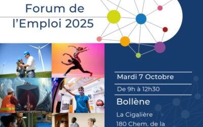 FORUM DE L’EMPLOI 2025 / MARDI 7 OCTOBRE DE 9H À 12H30 BOLLÈNE LA CIGALIÈRE