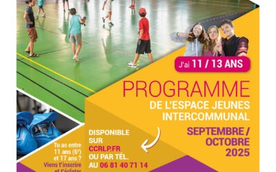 PROGRAMME DE L’ESPACE JEUNES INTERCOMMUNAL SEPTEMBRE/OCTOBRE 2025 11-13 ANS