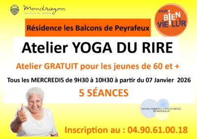 YOGA DU RIRE – RÉSIDENCE LES BALCONS DE PEYRAFEUX – SUR INSCRIPTION