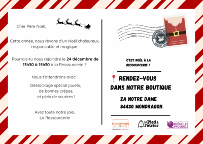 C&rsquo;EST NOËL A LA RESSOURCERIE DE L&rsquo;ETRIER