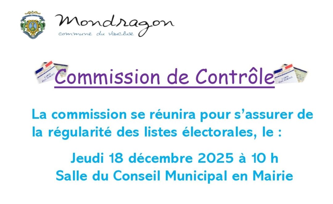 COMMISSION DE CONTRÔLE