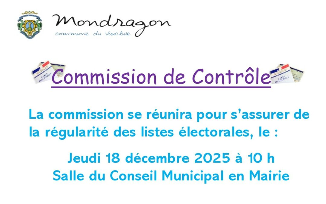COMMISSION DE CONTRÔLE