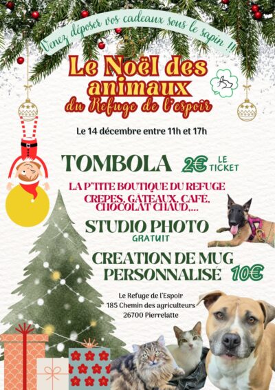 LE NOËL DES ANIMAUX DU REFUGE DE L&rsquo;ESPOIR