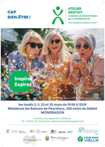 CAP BIEN-ÊTRE – ATELIER GRATUIT – RÉSIDENCE LES BALCONS DE PEYRAFEUX