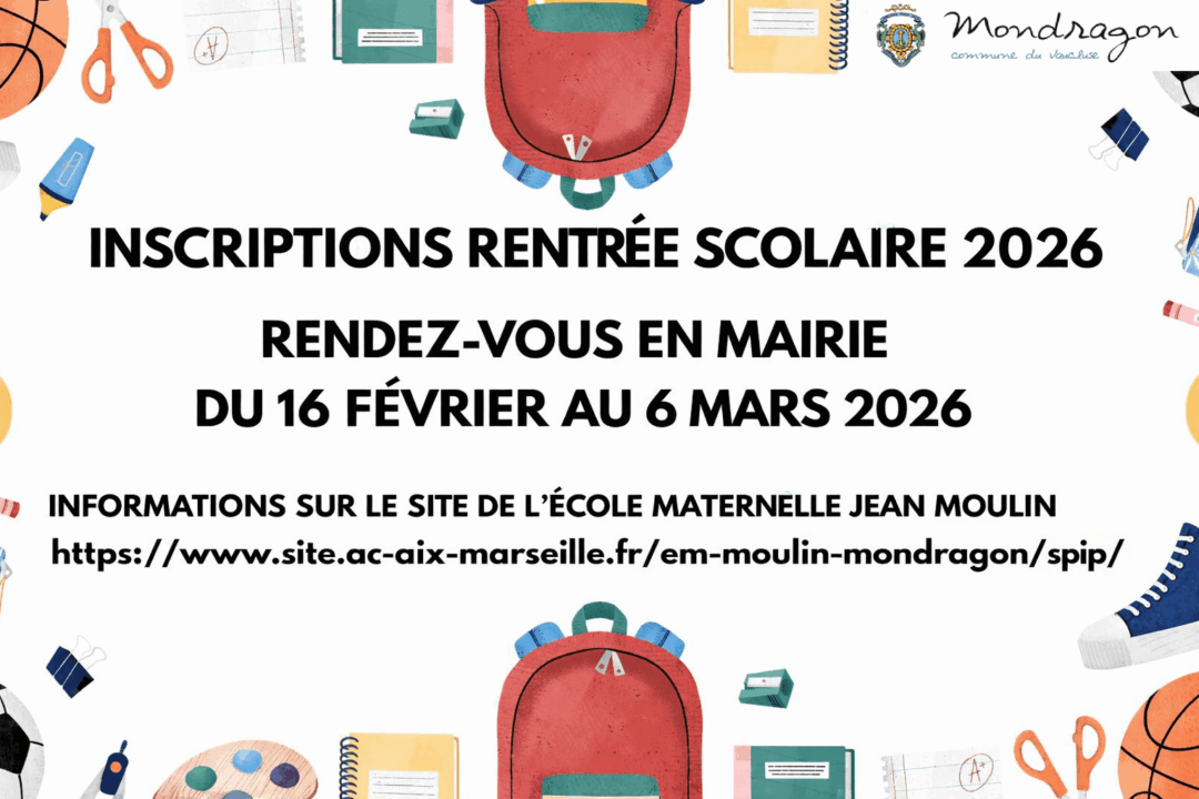 INSCRIPTIONS RENTRÉE SCOLAIRE 2026