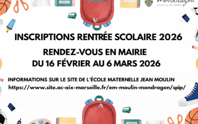 INSCRIPTIONS RENTRÉE SCOLAIRE 2026