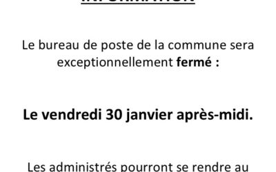 INFORMATION LA POSTE MONDRAGON