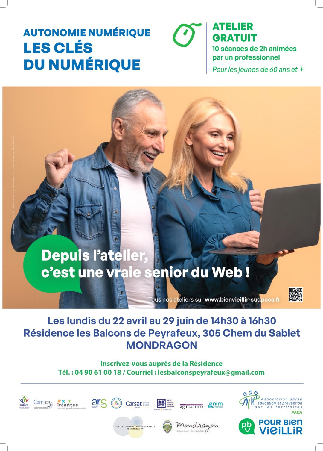 ATELIER GRATUIT – AUTONOMIE NUMÉRIQUE – LES CLEFS DU NUMÉRIQUE – RÉSIDENCE LES BALCONS DE PEYRAFEUX