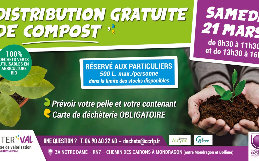 DISTRIBUTION GRATUITE DE COMPOST – CENTRE DE VALORISATION INTERCOMMUNAL