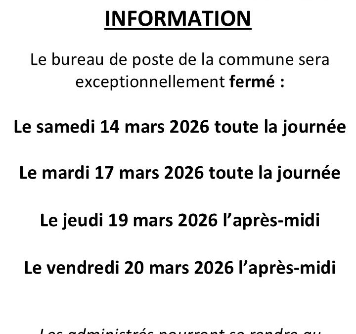 INFORMATION LA POSTE MONDRAGON