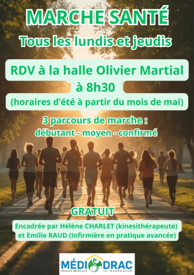 MARCHE SANTÉ – HORAIRES D’ÉTÉ DÈS LE MOIS DE MAI !