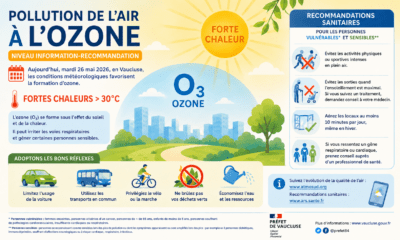 COMMUNIQUÉ DE PRESSE – POLLUTION DE L&rsquo;AIR A L&rsquo;OZONE – INFORMATION RECOMMANDATION