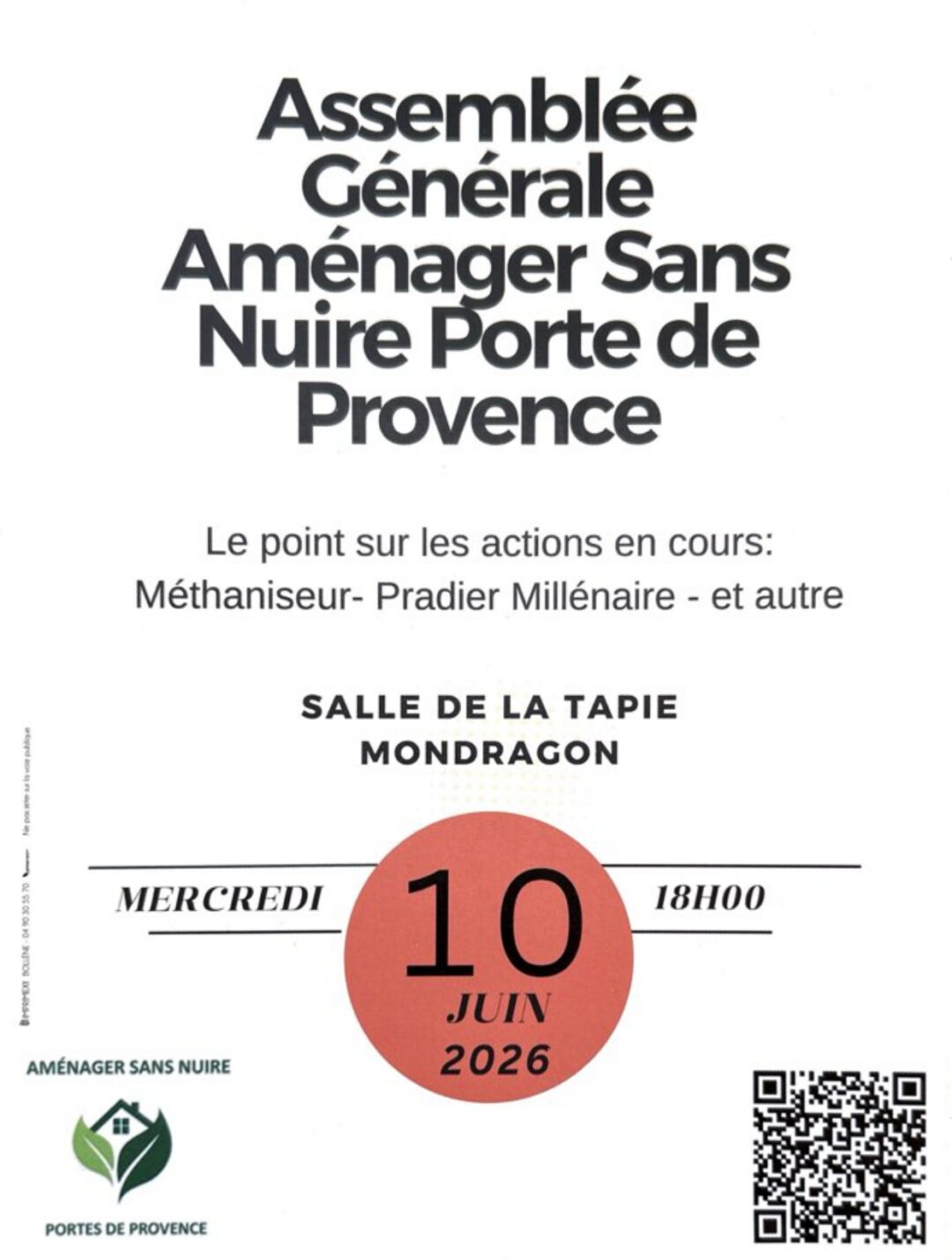 ASSEMBLÉE GÉNÉRALE – AMÉNAGER SANS NUIRE PORTE DE PROVENCE