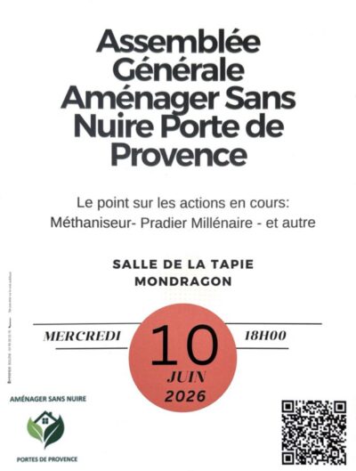 ASSEMBLÉE GÉNÉRALE – AMÉNAGER SANS NUIRE PORTE DE PROVENCE