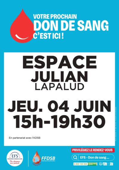 DON DU SANG – ESPACE JULIAN LAPALUD