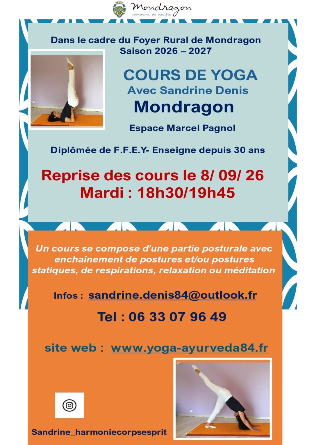 FOYER RURAL DES JEUNES ET D’ÉDUCATION POPULAIRE – COURS DE YOGA AVEC SANDRINE DENIS