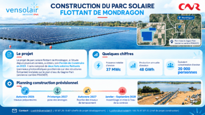 CONSTRUCTION DU PARC SOLAIRE FLOTTANT DE MONDRAGON