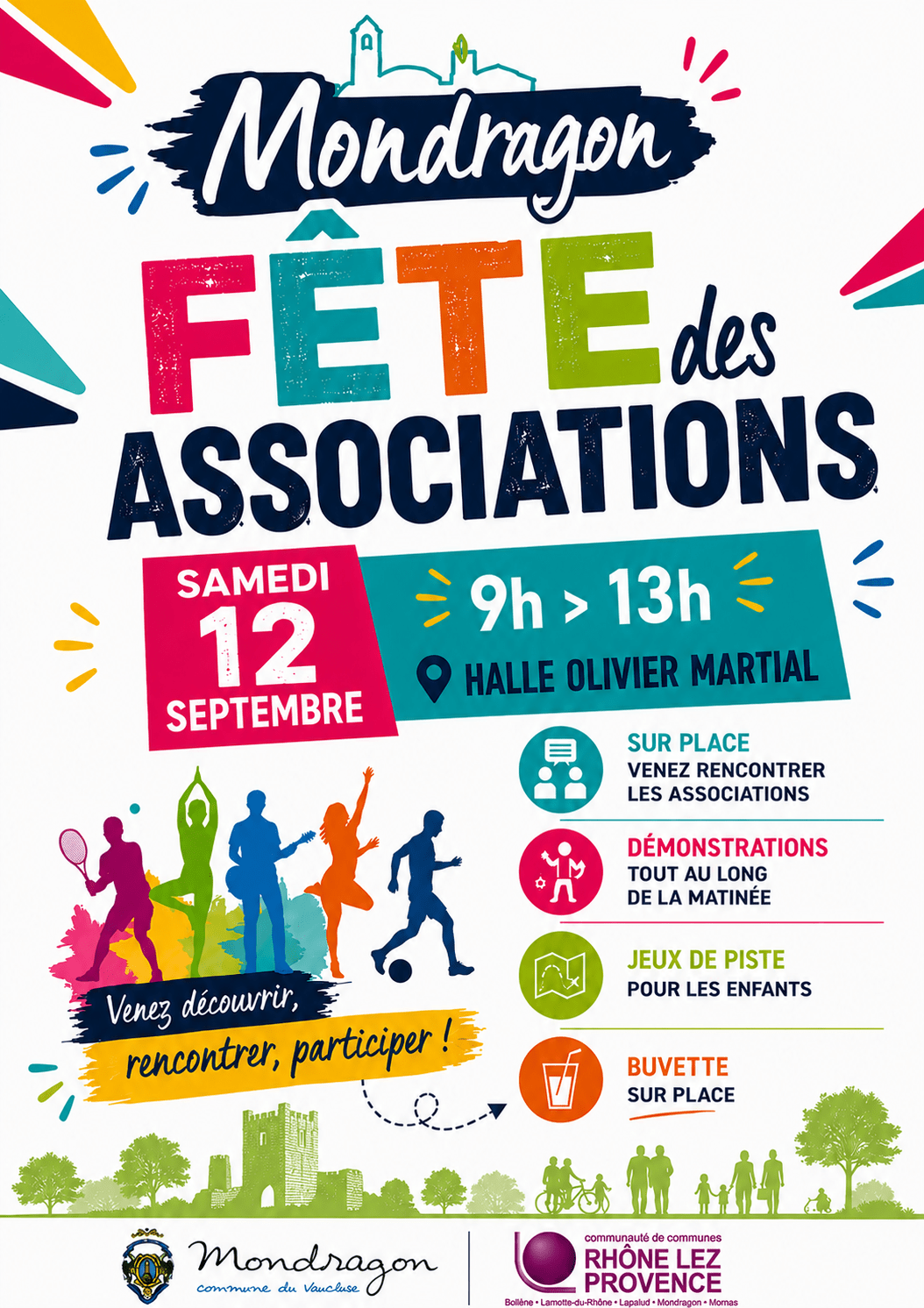 FÊTE DES ASSOCIATIONS MONDRAGON – SAMEDI 12 SEPTEMBRE 2026