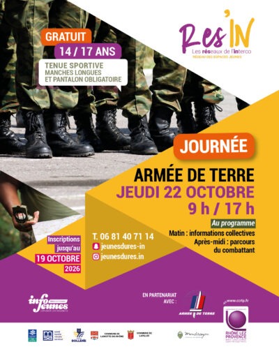 JOURNÉE ARMÉE DE TERRE – RÉSEAU DES ESPACES JEUNES DE L’INTERCO
